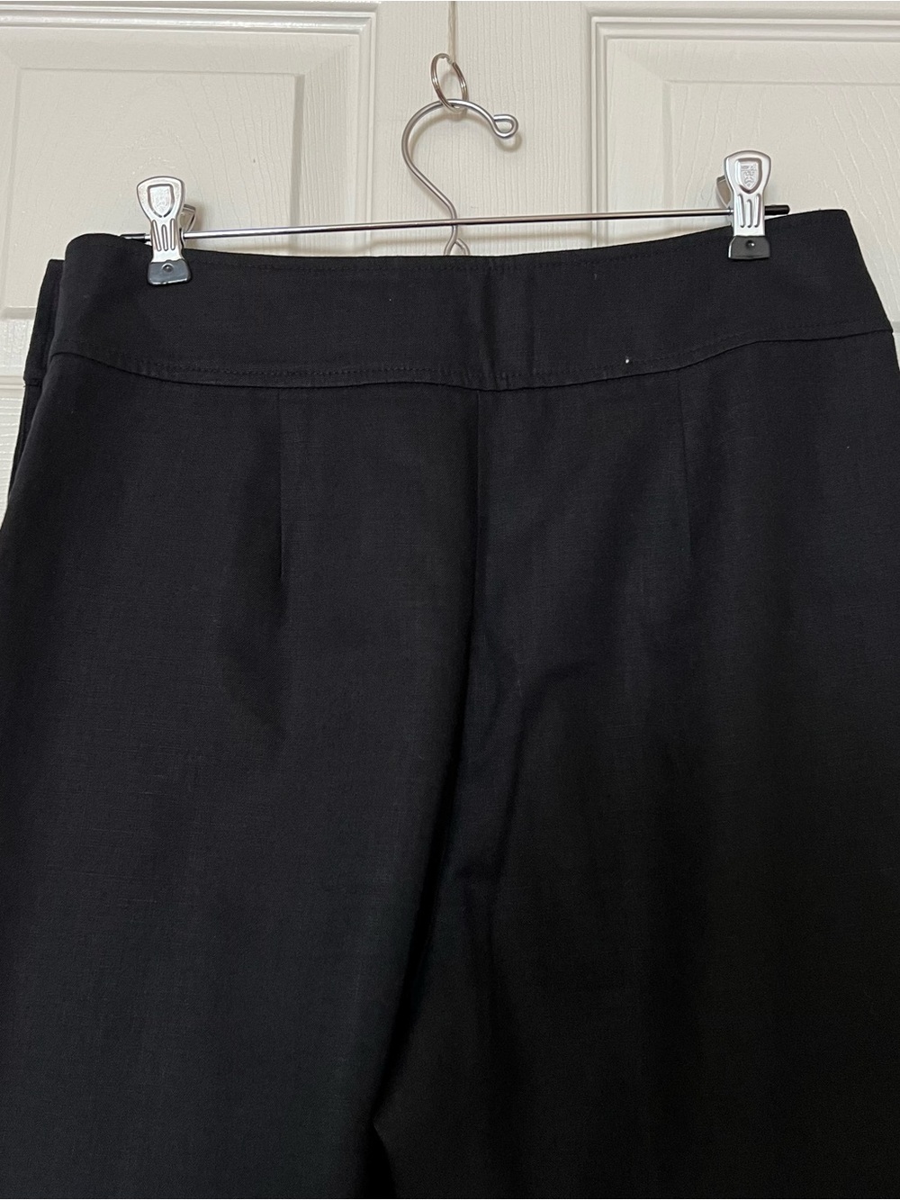 Club Monaco Black Linen Culottes Straight Leg Capri Pants - Sz 6 - Picture 6 of 12
